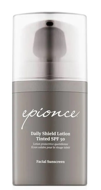 Bottle of Epionce's tinted sunscreen