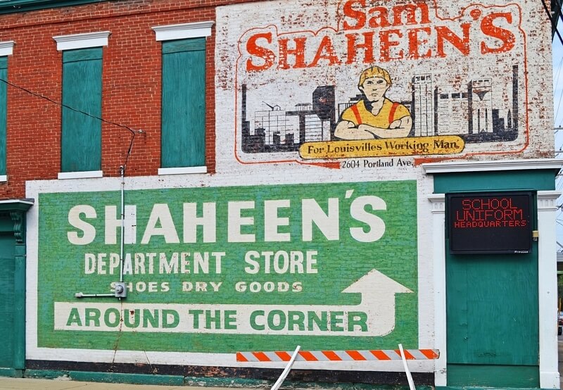 Shaheen's Department Store mural.