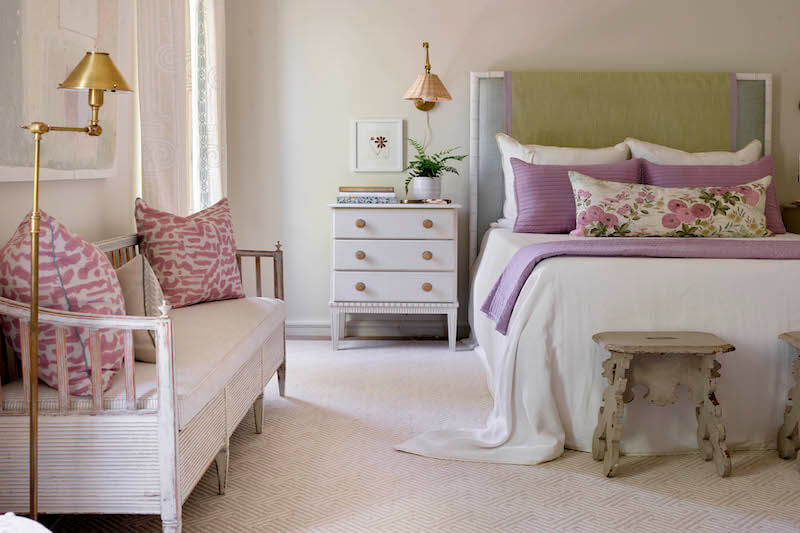 Bedroom by with purple accents