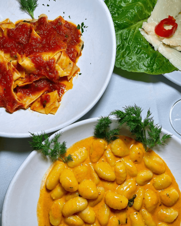 Pasta dishes at Amore Amore