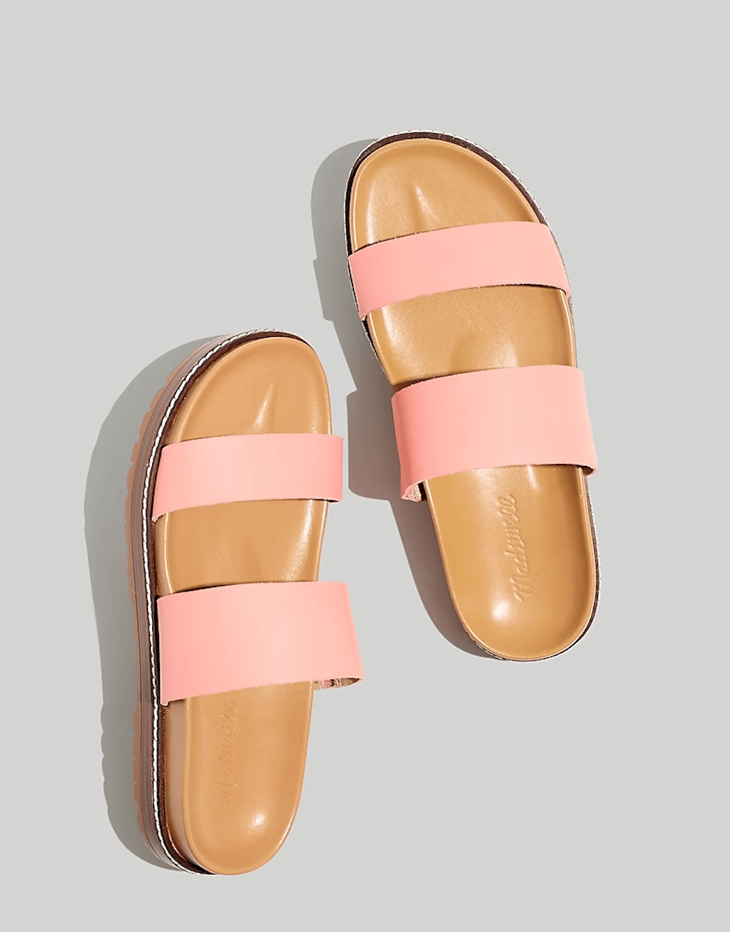 Madewell pink double-strap sandals